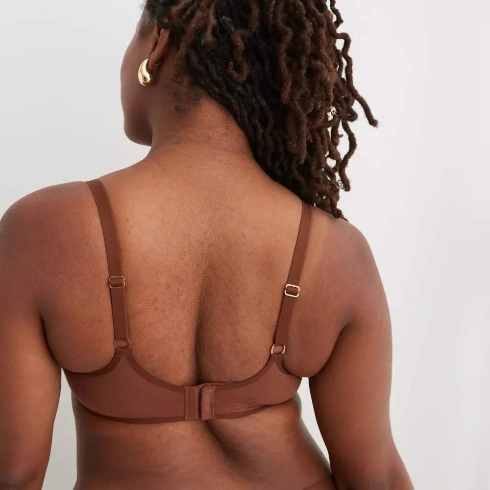 Aerie SMOOTHEZ‎ Mesh Unlined Bra in Universe Brown 34B NWT
